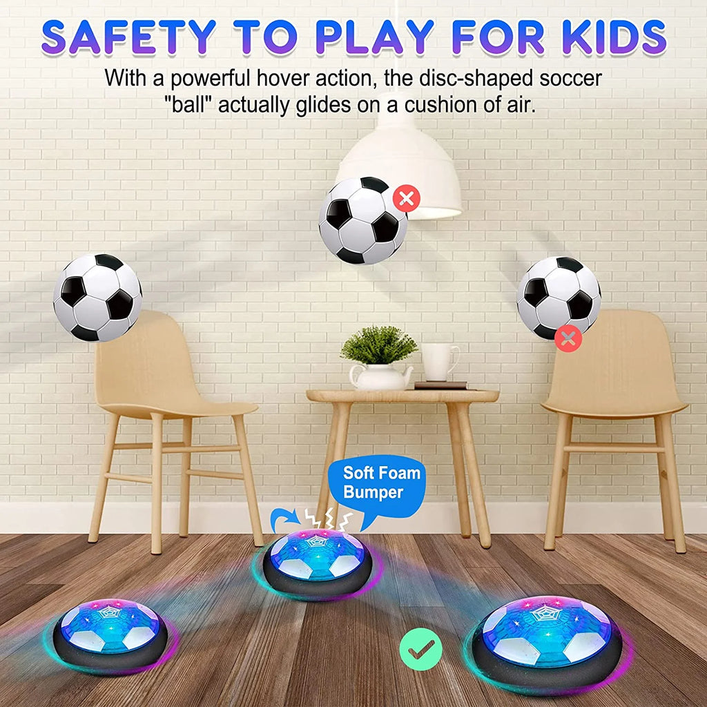 Hover Soccer Ball Toys with LED Light and Soft Foam Bumpers C337197
