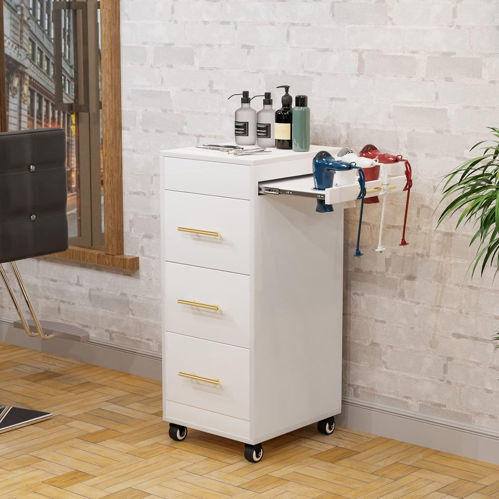Wood Salon Trolley Cart with Wheels U4398