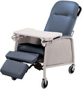 3-Position Medical Recliner with Wheels, Imperial Blue W436