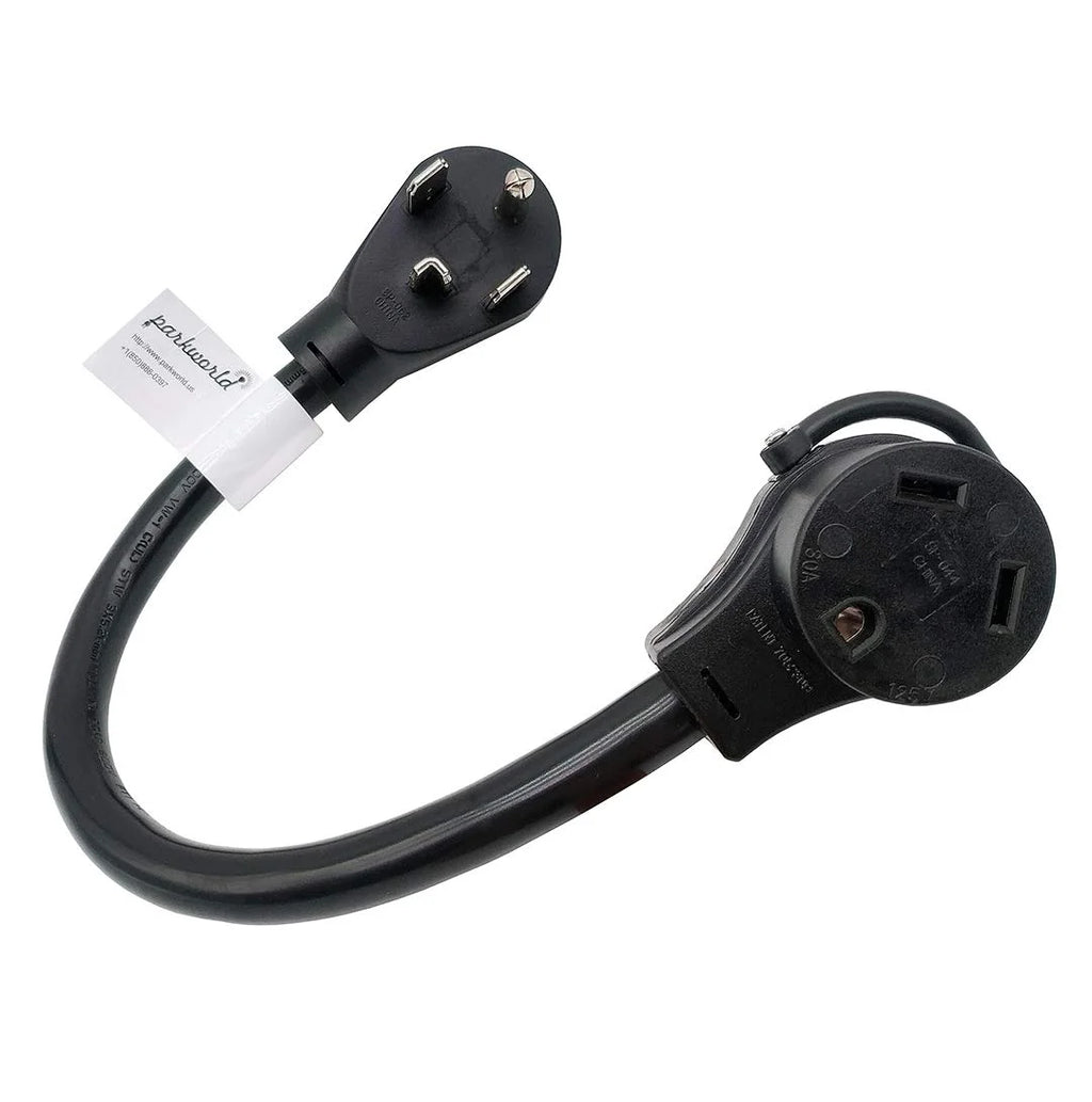 AC Adapter Cord NEMA Dryer 14-30P to TT-30R RV 30A 125V 1.5FT W7005