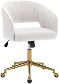 Velvet Height Adjustable Swivel Desk Chair U35283