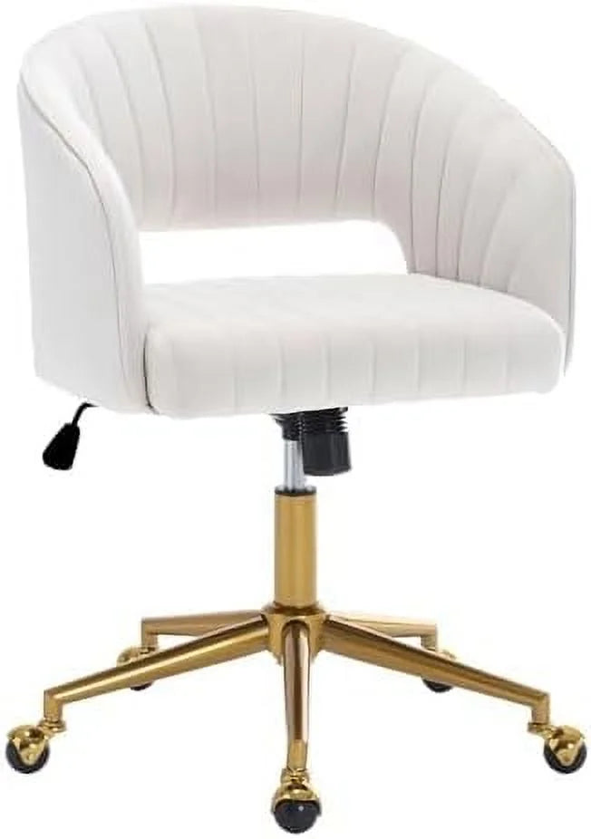 Velvet Height Adjustable Swivel Desk Chair U35283