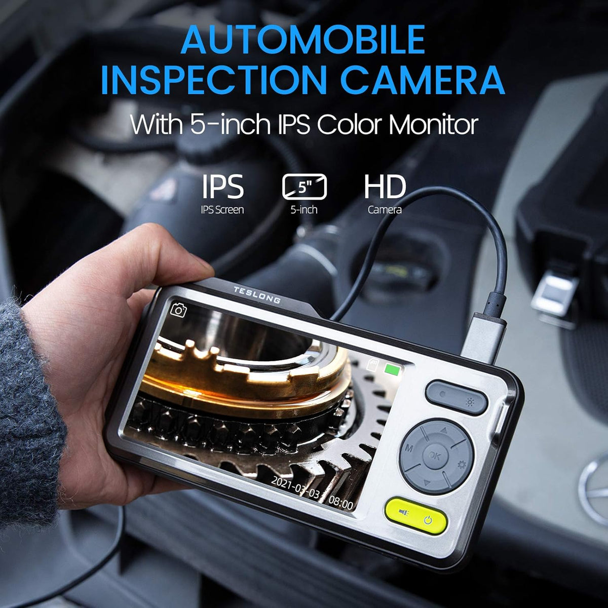 1080P Waterproof Dual Lens Inspection Camera with 5 Monitor V6778