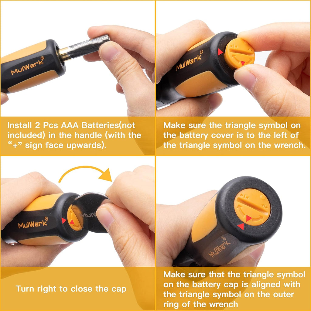 1/4 Mini Cordless Adjustable Torque Screwdriver with 9 PCS Bits & Storage Case L829462