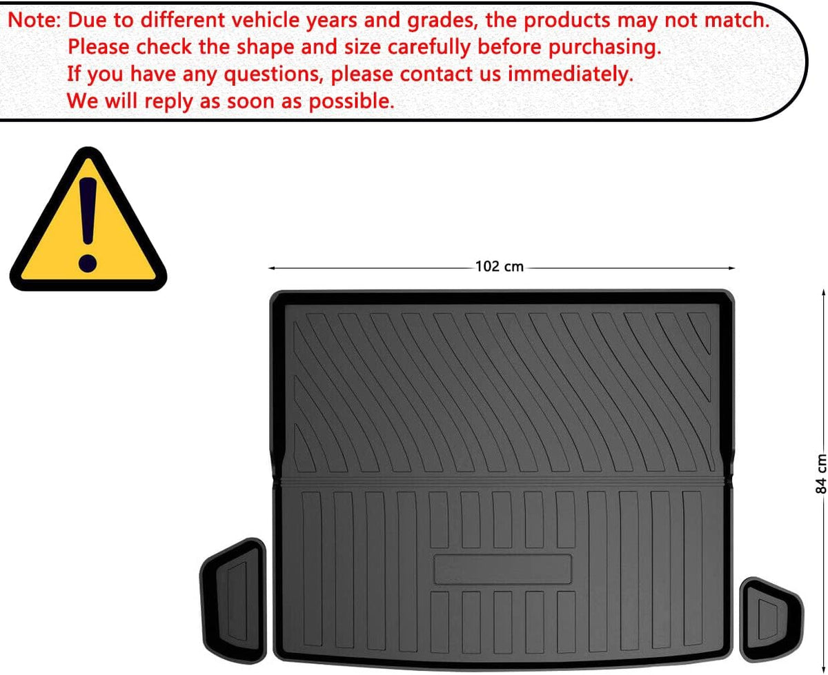 Black TPO Heavy Duty Waterproof Cargo Tray Trunk Floor Mat B94433