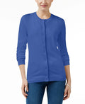 Persian Blue Crew-Neck Cardigan W540