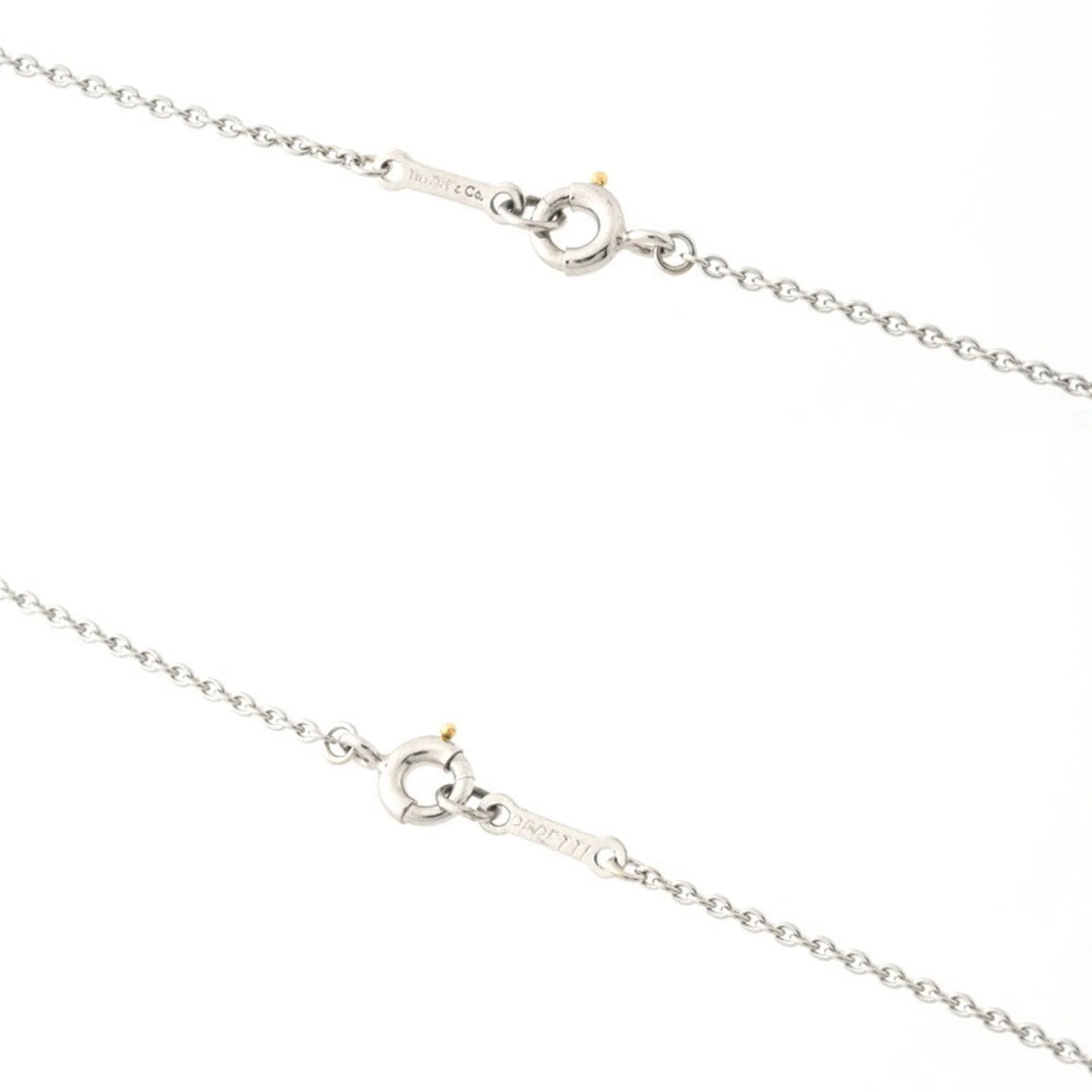 Tiffany pendant necklace open heart platinum diamond 41 cm R74527
