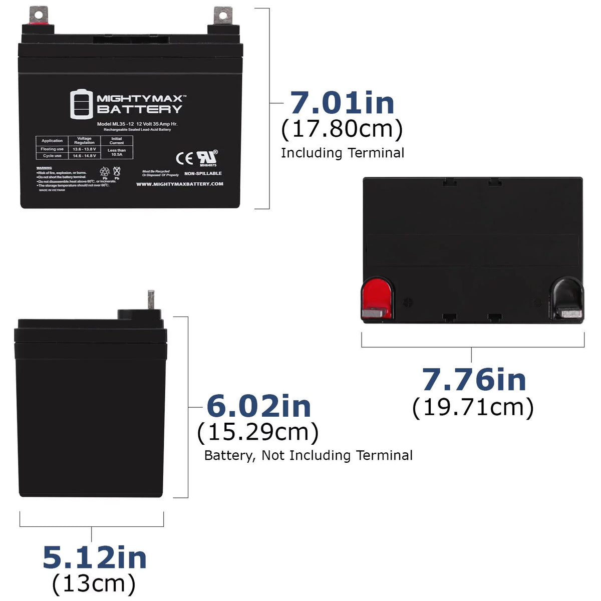 12V 35AH SLA Battery 2 Pack H2196
