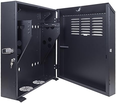 Black 5U Vertical Wall Mount Enclosure Cabinet I9767