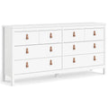 White 8 Drawer Engineered Wood Dresser V585523