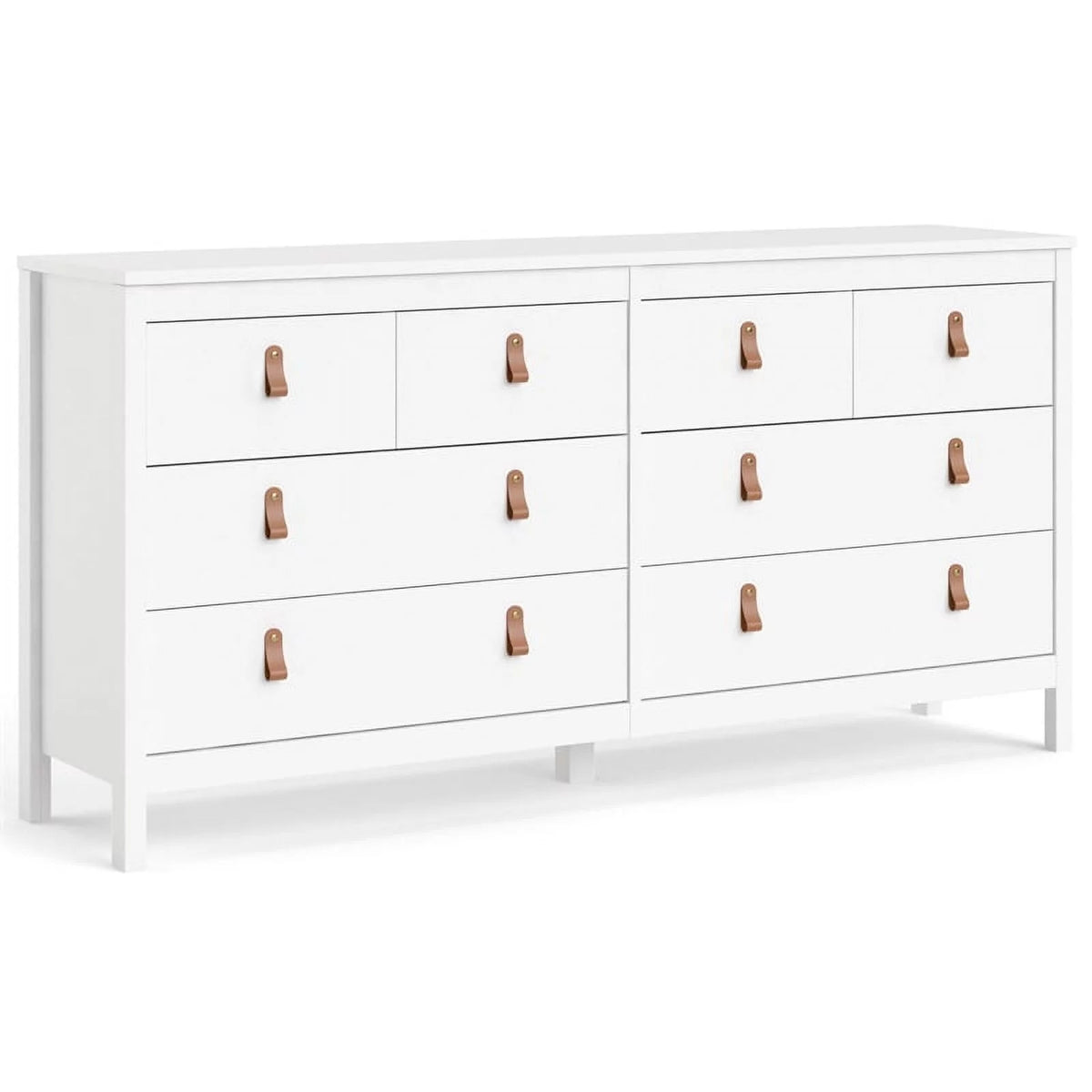 White 8 Drawer Engineered Wood Dresser V585523
