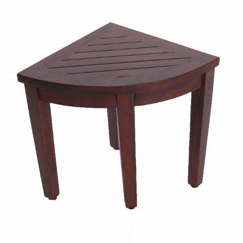 Teak Corner Shower Seat Stool Bench N55331