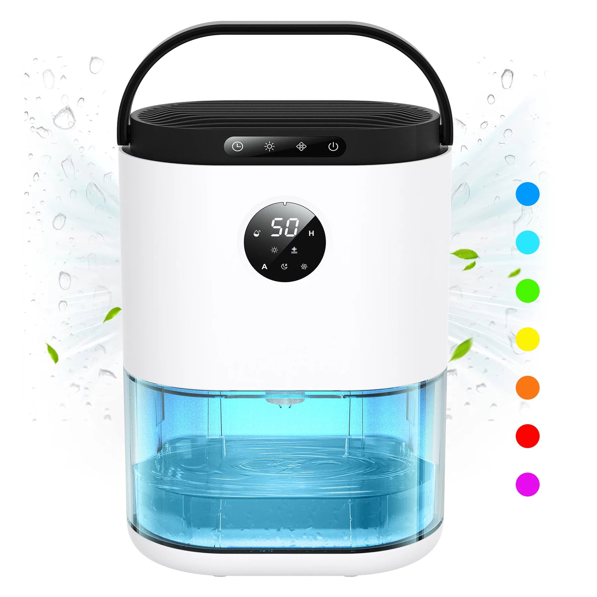 Dehumidifier with Humidify Control, 77.5 oz, 480 Sq. ft., White B1414