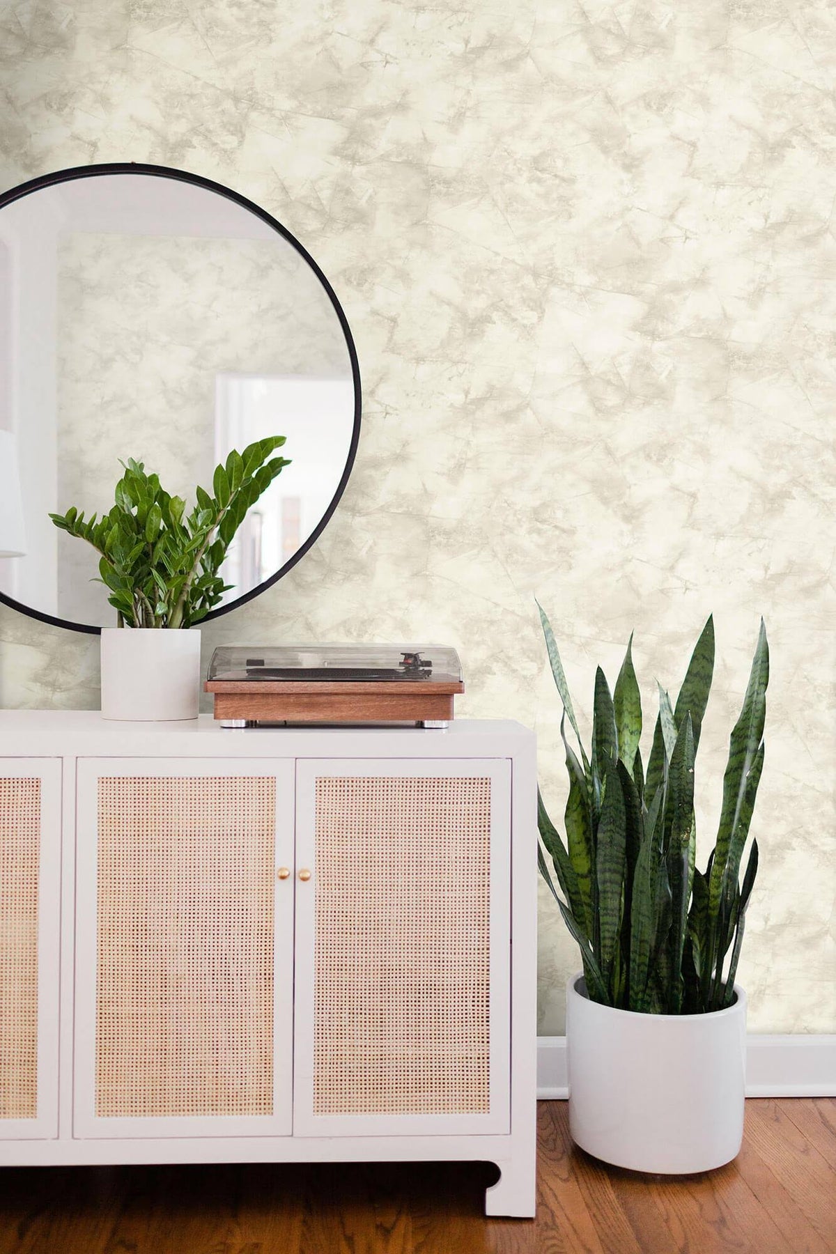 White Pressed Petioles Wallpaper Y495