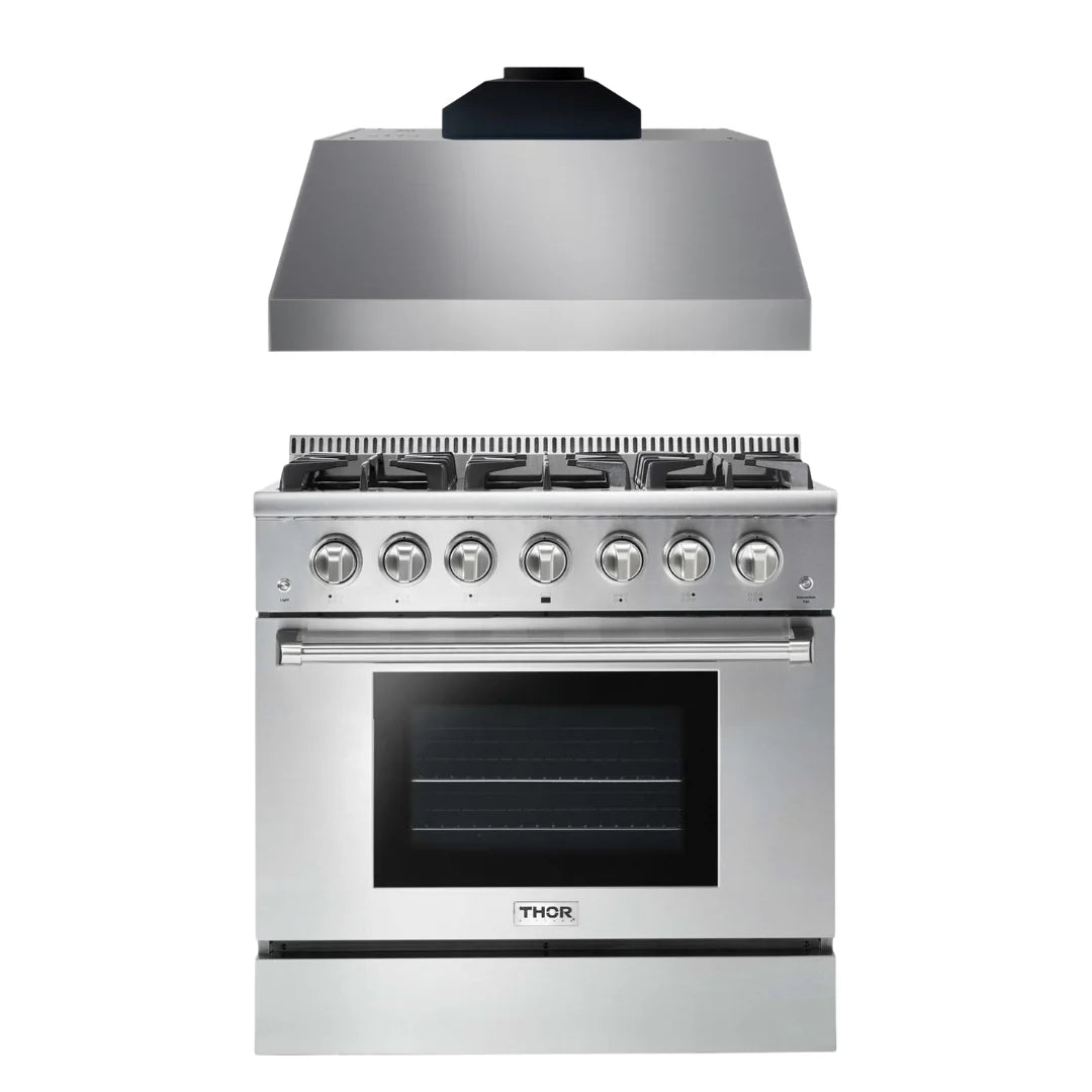 36 Gas Range and Range Hood A778579