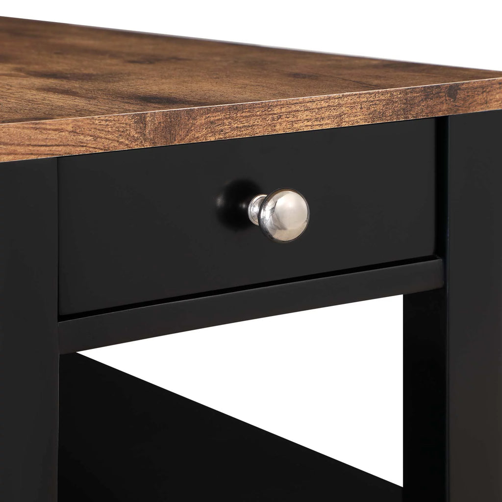 1 Drawer End Table with Shelves W240