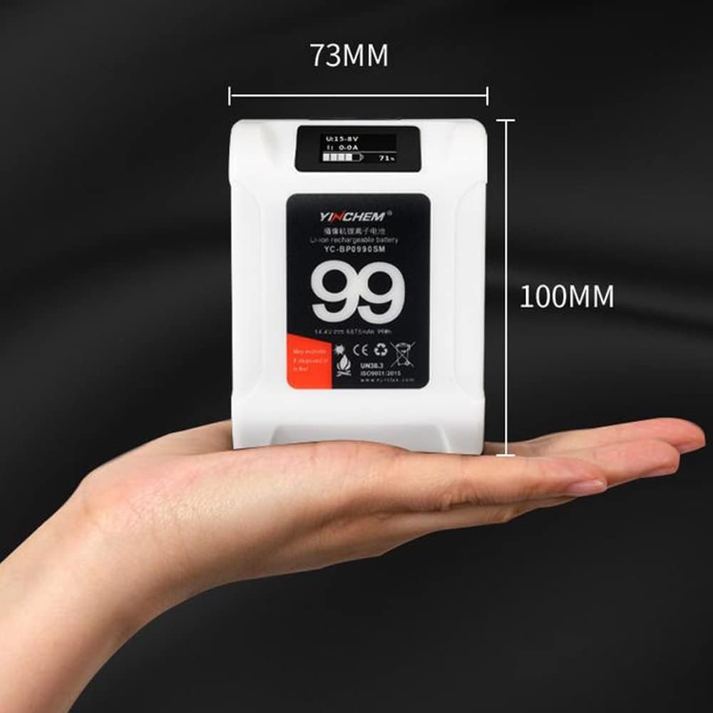 99Wh 14.4V Rechargeable V Mount Battery with D-tap Cable and Charger C1158