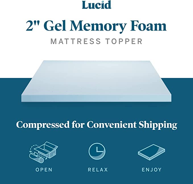 4 Inch Gel Memory Foam Mattress Topper Twin XL K445772