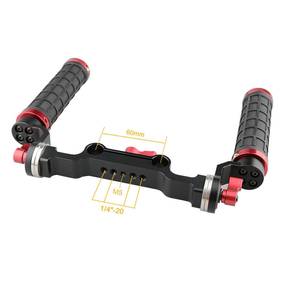 Rubber Handle Rig & 15mm Rod Clamp with ARRI Rosette Adapter B560