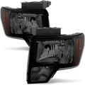 Black Housing Smoked Lens Headlights Pair Set E673