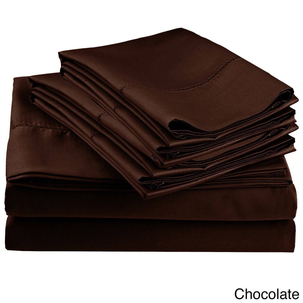 600 Thread Count Sheet Set, California King, Brown R98941