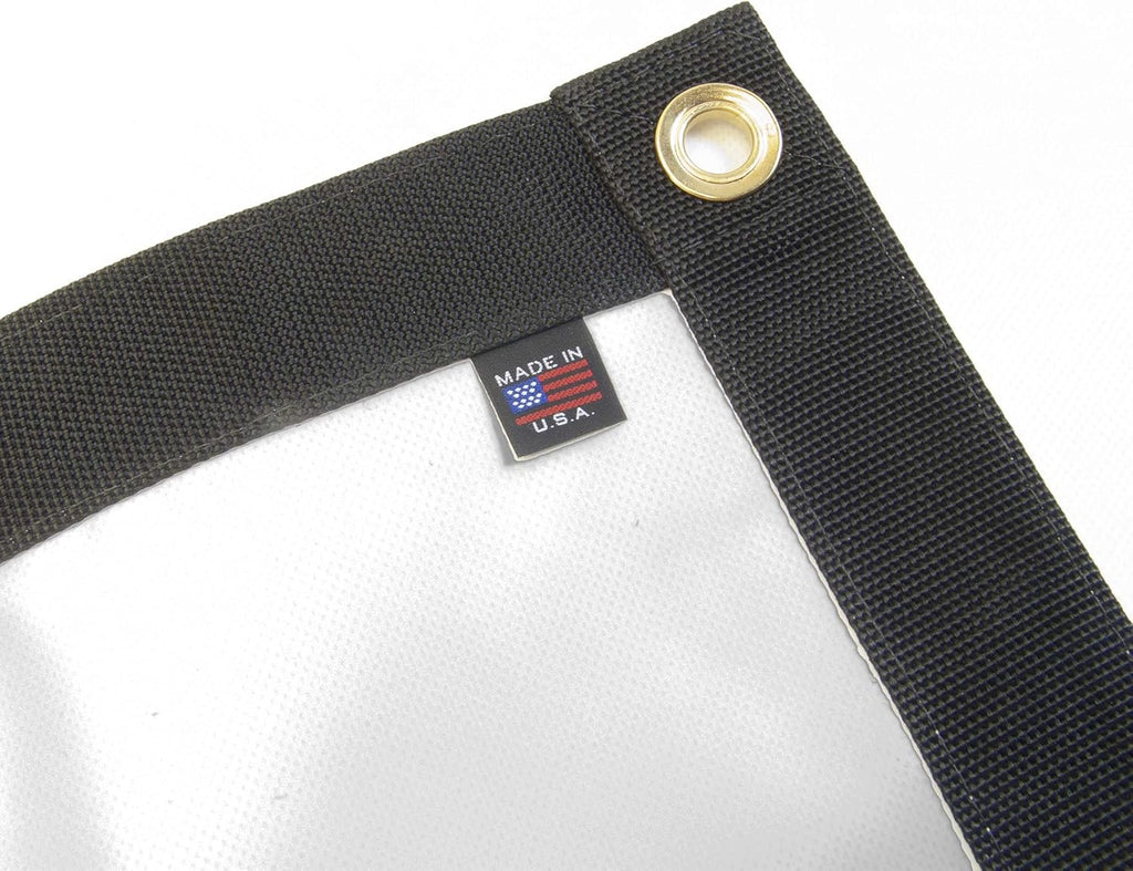 White 8' X 8' Feet Waterproof Vinyl Tarp with Reinforced Edges C680