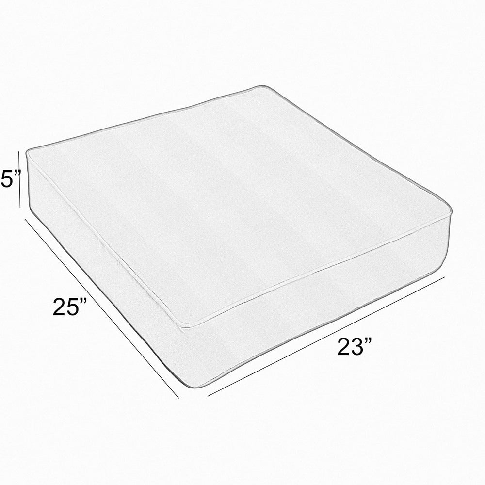 Charcoal Canvas Indoor/ Outdoor Chair Cushion 23 in w x 25 in d I85052