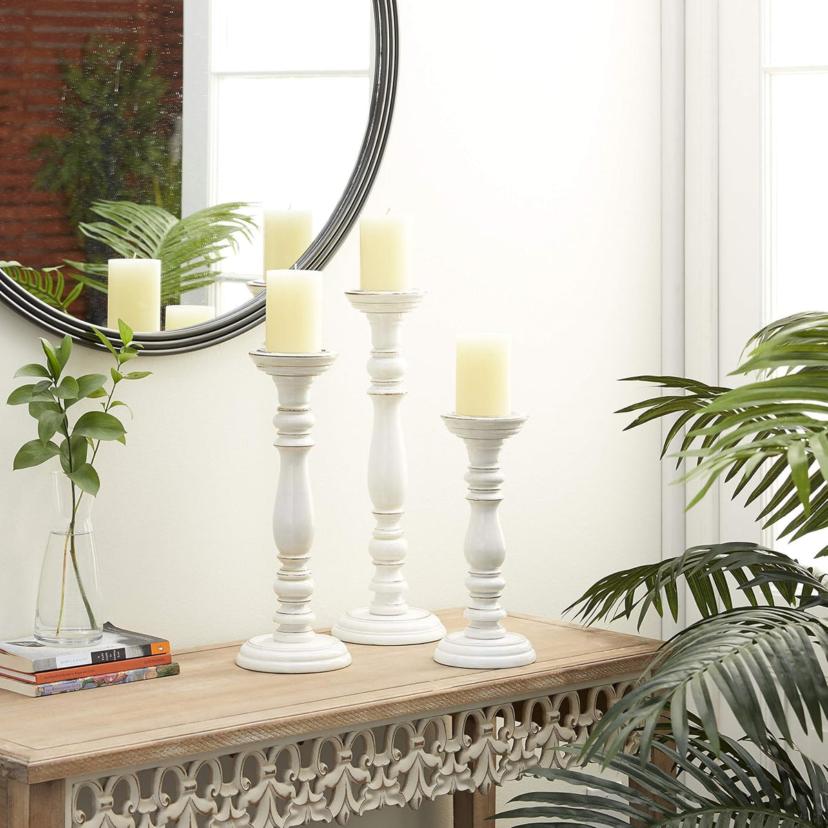 Brown Candle Holder S/3 B841536