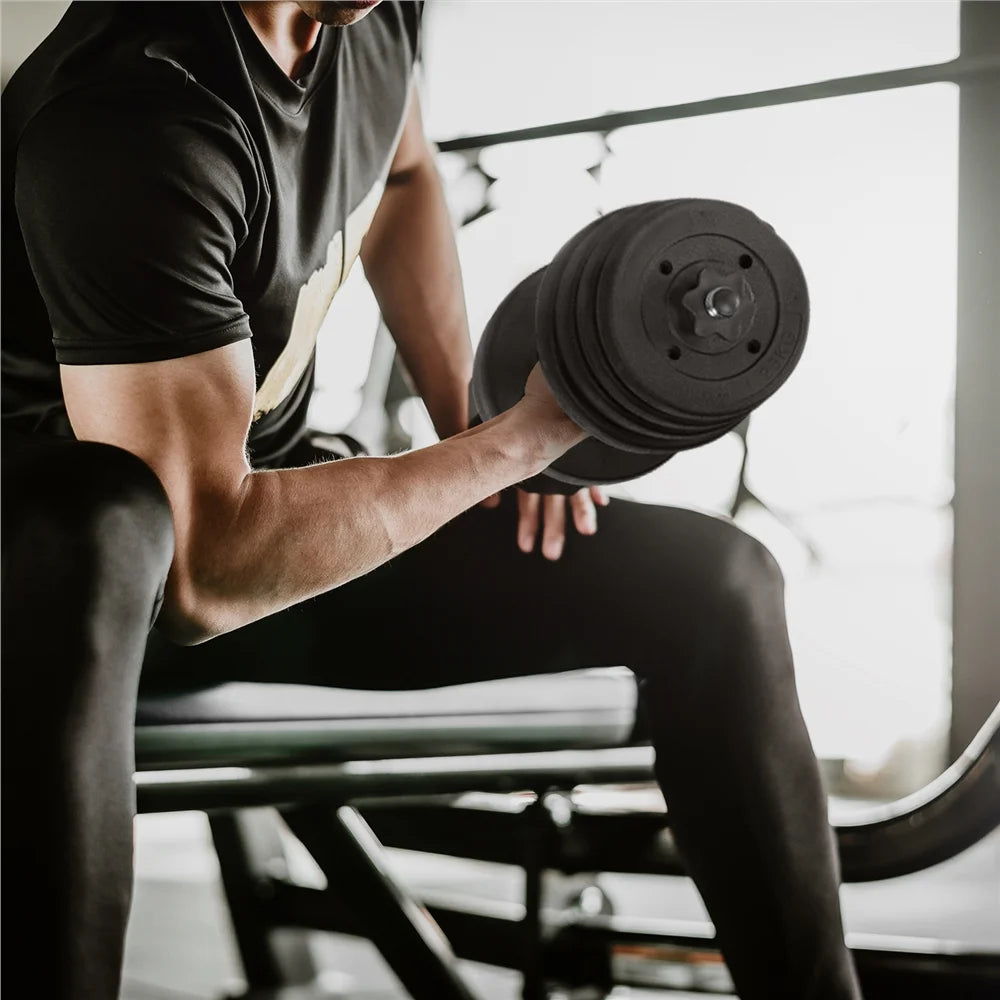 Adjustable Dumbbell Set Black O2553