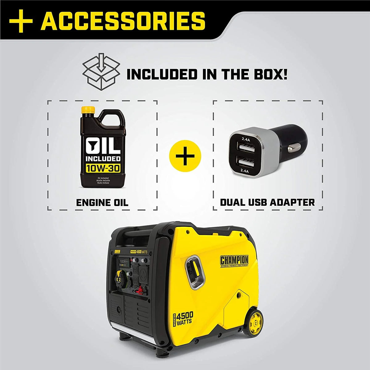 4500-Watt Portable Inverter Generator T8906