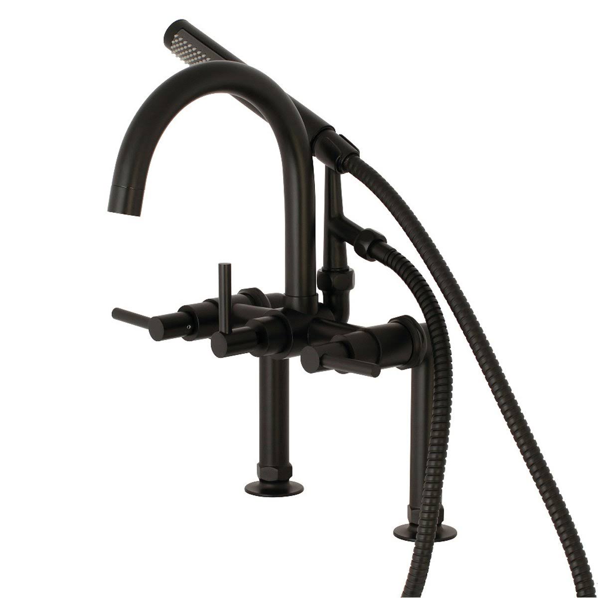 Oil Rubbed Bronze Deck Mount Clawfoot Tub Faucet Y443