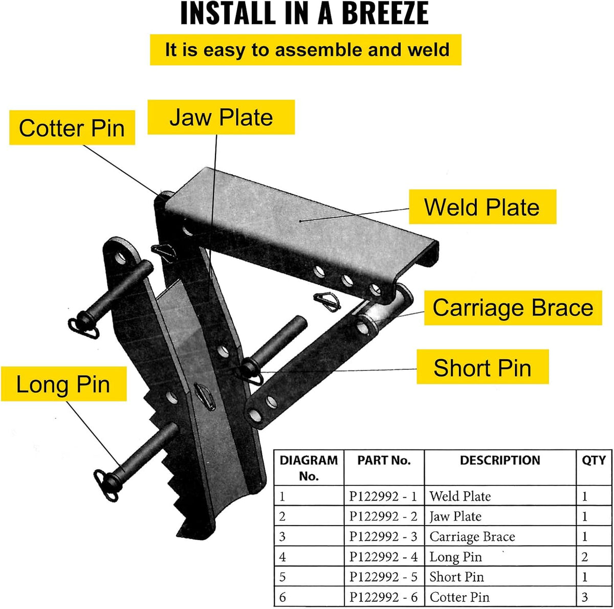 21 inch Hydraulic Backhoe Thumb Attachment with Cylinder L875785