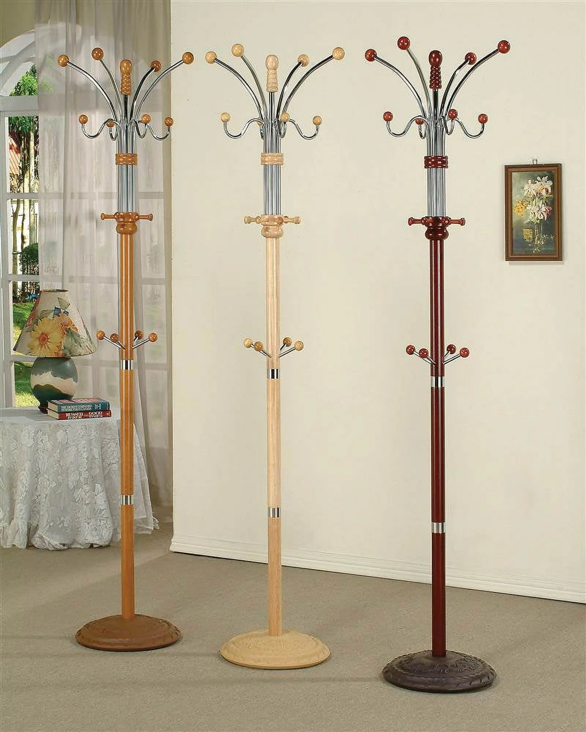 Wood Coat Rack Y293262