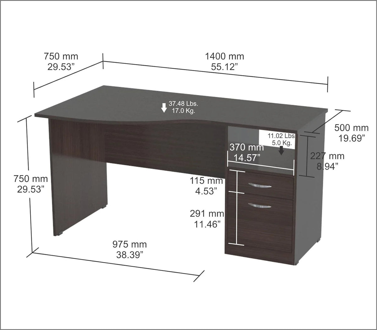 Curved Top Desk E34336