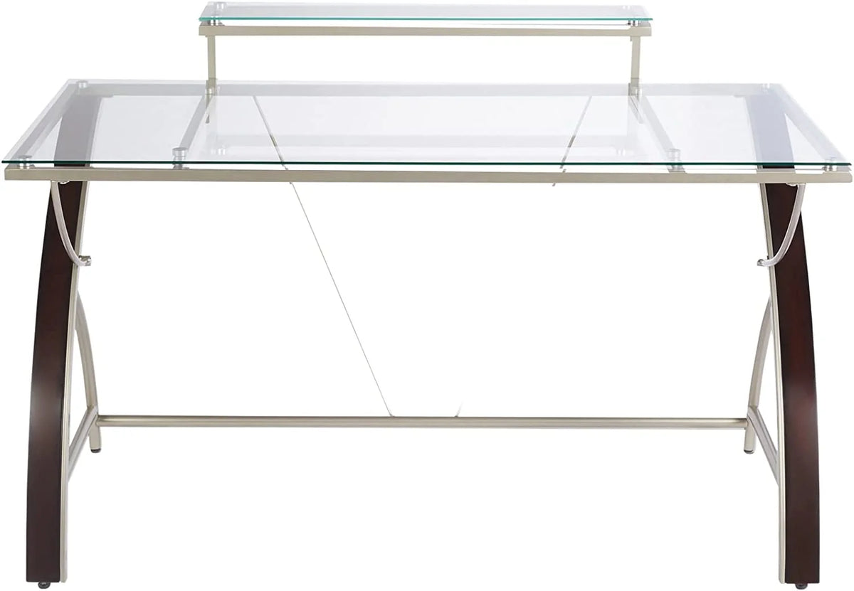55"W Glass Computer Desk T57903