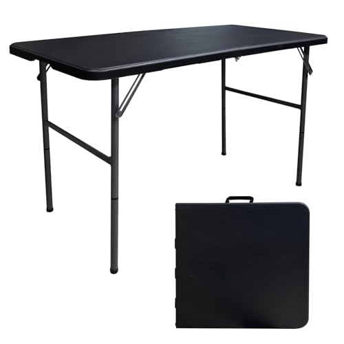 Black 4FT Square Plastic Folding Table H770502