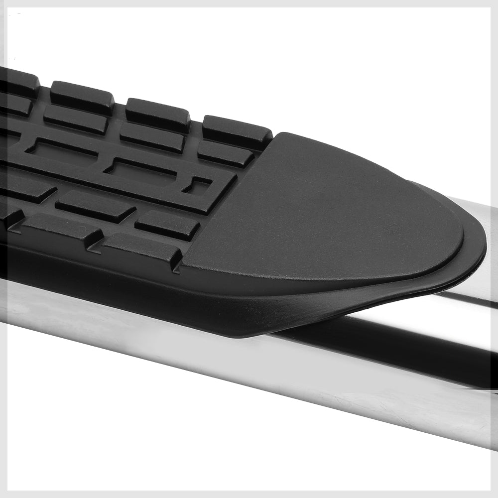 Chrome 4" Oval Curved Side Step Nerf Bar Y8729