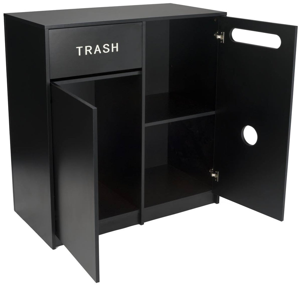 Trash Can with Recycling Cabinet O96557