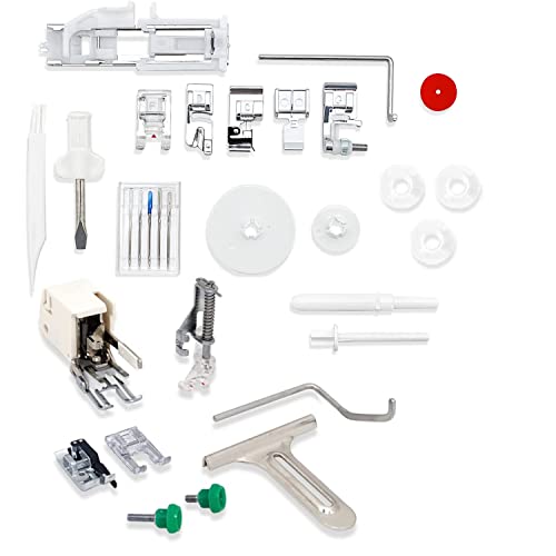 Heavy-Duty Sewing Machine with Aluminum Body, 18 Stitches, Free Arm, Built-In Needle Threader H724