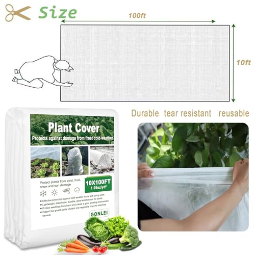 10x50ft 1.05 Oz/yd² Plant Frost Blanket Y8078