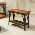Copper Finish 1-Shelf Chairside Table T39875