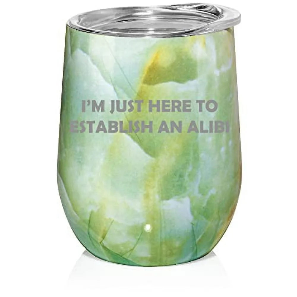 12 oz Stainless Steel Stemless Wine Tumbler with Lid J666012
