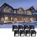 Black 8 Pack Solar Motion Sensor Lights Y7911