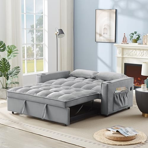 Oversized Corduroy Modular Sectional Sofa with Movable Ottoman Q979107
