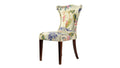Off White Floral Fabric Accent Chair G4790