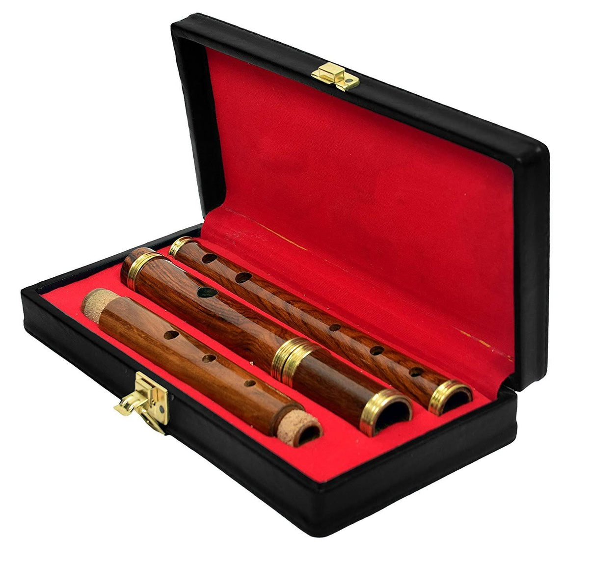Natural Finish Rosewood D Flute 4 Piece Q4573