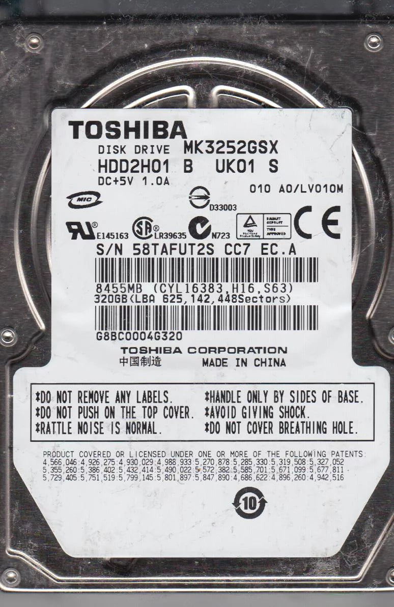 320GB SATA 2.5 Hard Drive X676