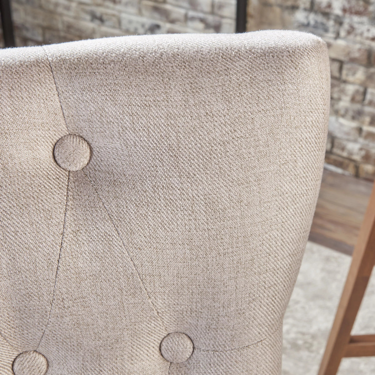 Wheat Fabric Barstools Set of 2 Y9080