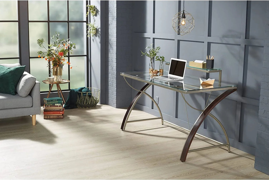 55"W Glass Computer Desk T57903