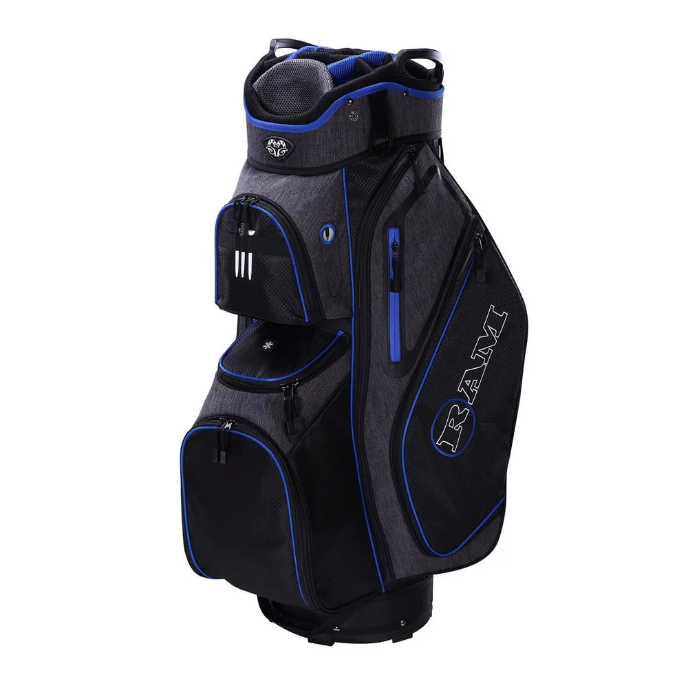 Golf Cart Bag with 14 Way Dividers Black Red L6340